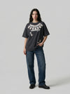 Acid-Rinsed Designed Relaxed-Cut T-Shirt