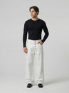 High-Rise Wide-Leg Casual Trousers