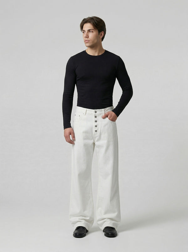 High-Rise Wide-Leg Casual Trousers alternatif görünüm