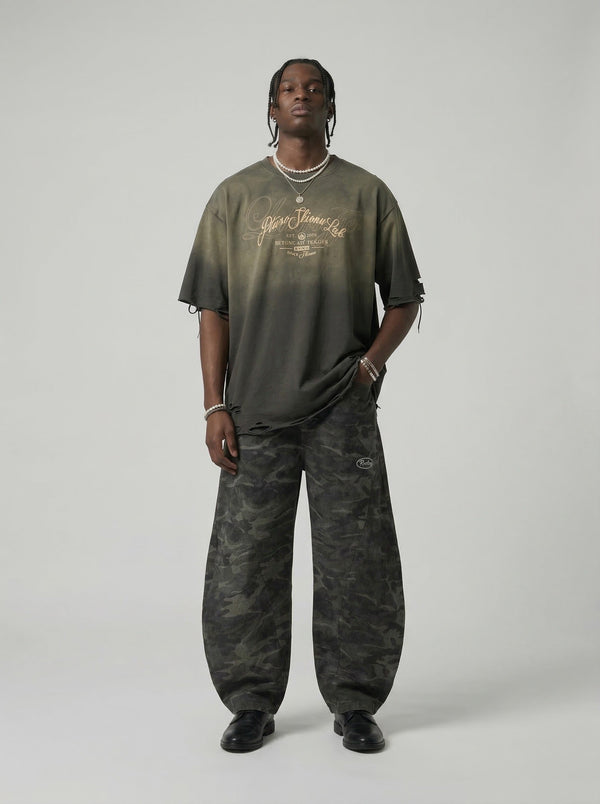 Ombre Rough-Edge Visual Tee