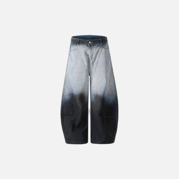 Bold Ombre Batik Pintuck Denim