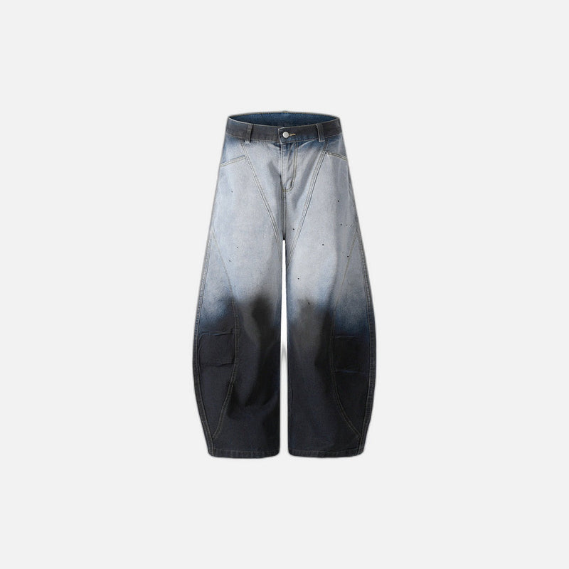 Bold Ombre Batik Pintuck Denim