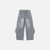 Western Style Decorative Button Denim Trousers