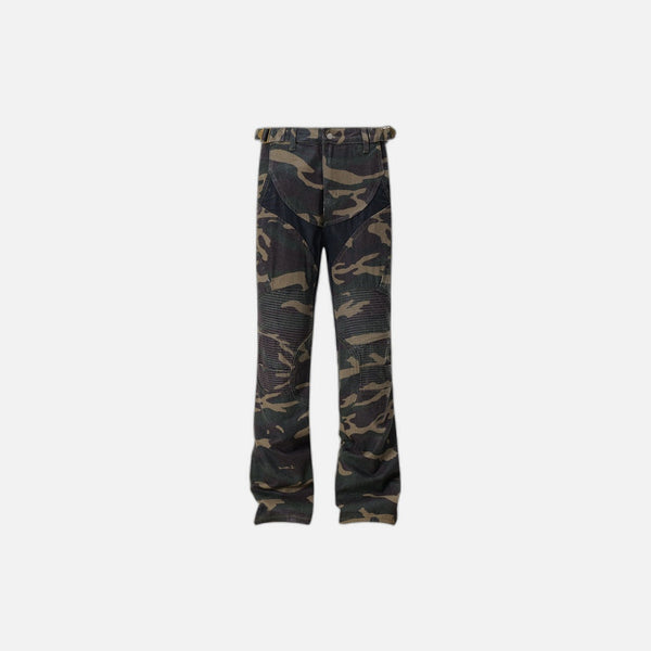 Big Horn Woodland Spliced Zipper Denim