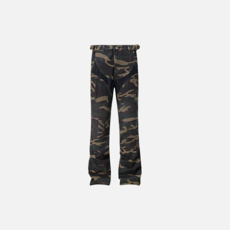 Big Horn Woodland Spliced Zipper Denim