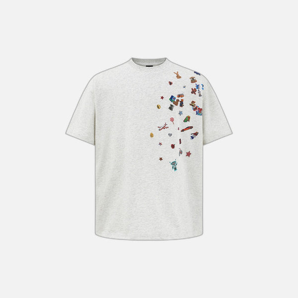 Off-Duty Relaxed Fit Cartoon Print T-Shirt alternatif görünüm