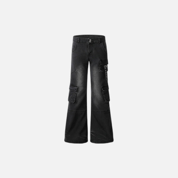 Multi-Utility Bell Leg Denim alternatif görünüm