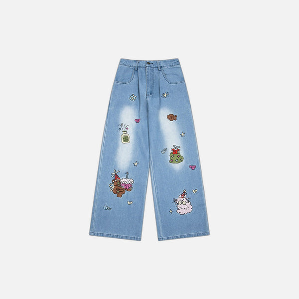 Toon Stitch Loose Trousers