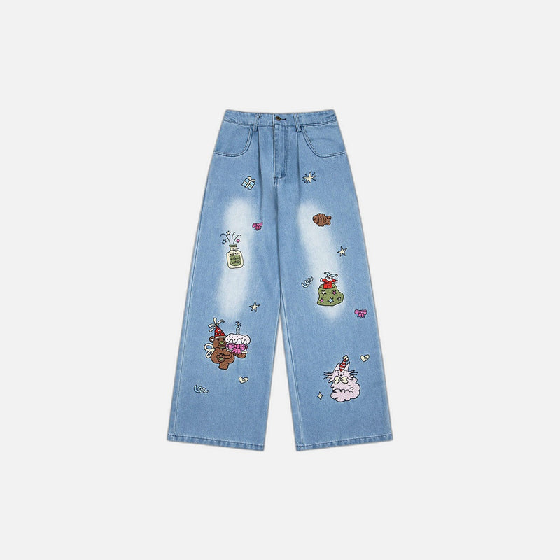 Toon Stitch Loose Trousers