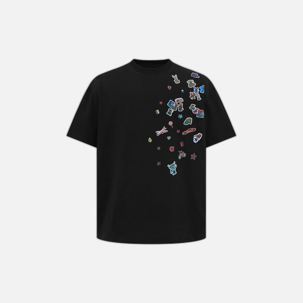 Off-Duty Relaxed Fit Cartoon Print T-Shirt