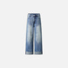 Easy Cut White Bell Leg Denim