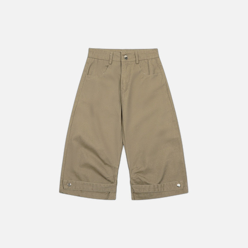 Pleat Flow Wide Leg Shorts