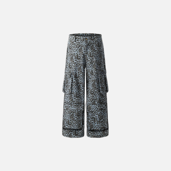 Wild Print Flare Leg Street Pants