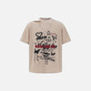 Flutter-Print Print Laid-Back Round Neck T-Shirt