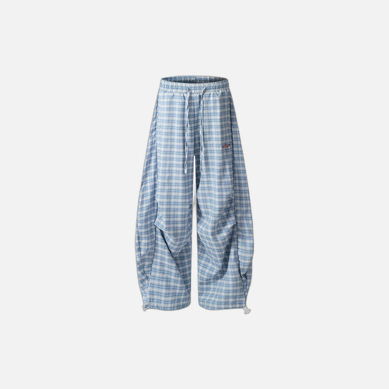 Plaid Flow Wide-Leg