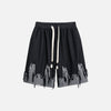 Cat Hue Patchwork Denim Shorts