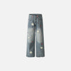Cartoon Love Stitchwork Denim