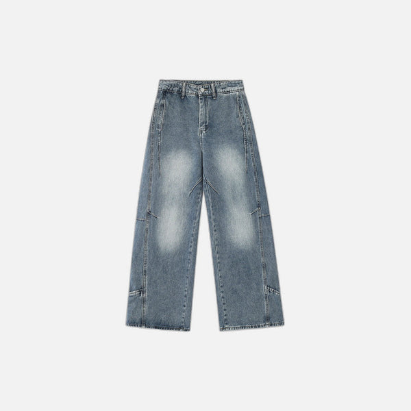 Pintuck White Classic Relaxed Field Denim