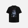 Heartland Style Nine-Lives Print Decorative T-Shirt