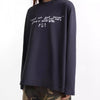 Illustrated Text Long Sleeve T-Shirt