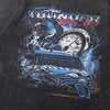Washed-Out Unstructured Full-Throttle Car Print T-Shirt