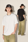 Black And White Block-Color Color T-Shirt