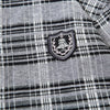 Hood-Front Plaid Button Top