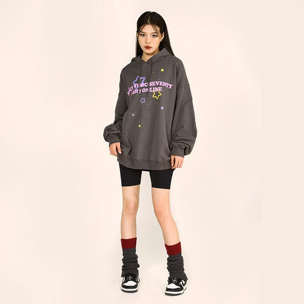Star Graphic Oversized Sweatshirt