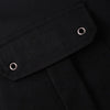 Polo Neck Chain-Detail Pocket Shirt