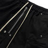 Black Drawstring Zip-up Women's Denim Shorts
