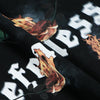 Laid-Back Garden-Print Burning T-Shirt