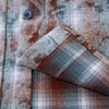 Grid Texture Button-Front Woven Top
