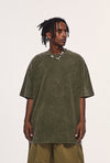 Yıkanmış Oversize Tişört, yan görünüm — Navra Wear