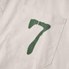 Lucky Seven Print Loose Woven Top