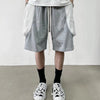 Stitching Side Pockets Denim Shorts