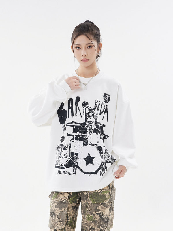 Band Kitty Graphic Sweatshirt