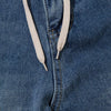 Drawstring Relaxed Blue Denim