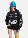 Baskılı Basic Sweatshirt, yakın çekim — Navra Wear