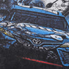 Washed-Out Unstructured Full-Throttle Car Print T-Shirt