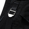 Hand-polished Belt Black Denim Shorts