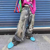 Bell-Leg Relaxed Graphic Denim