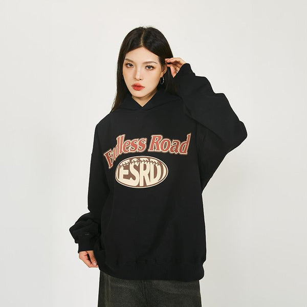 Endless Road Oversized Sweatshirt alternatif görünüm