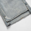 Blue Light-Wash Bell Denim