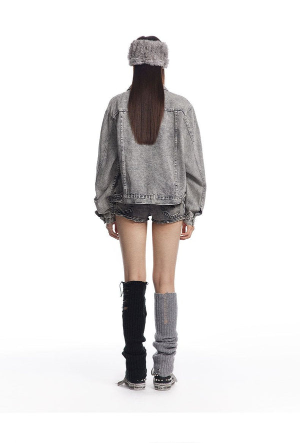 2000s Spliced Denim Western Jacket alternatif görünüm