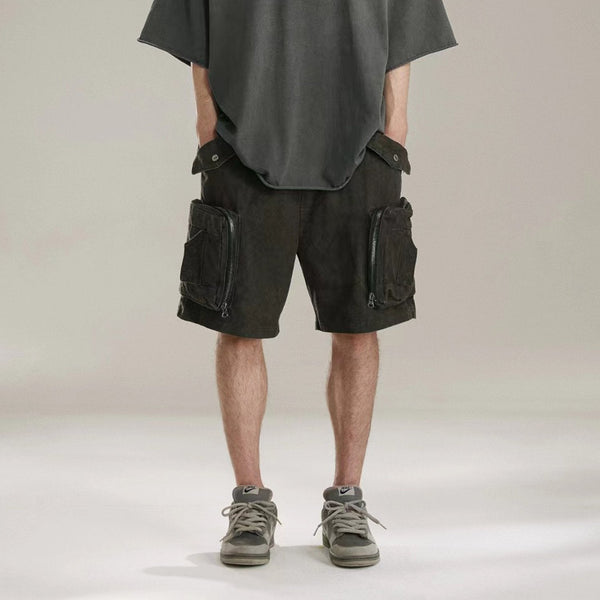 Big Pocket Rinse Denim Shorts