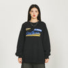 Harf Baskılı Oversize Sweatshirt, yakın çekim — Navra Wear