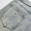 Blue Light-Wash Bell Denim