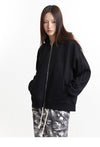 Blank Solid Zip-Up Sweatshirt