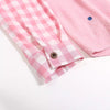 Rosy Friends Patchwork Button Top
