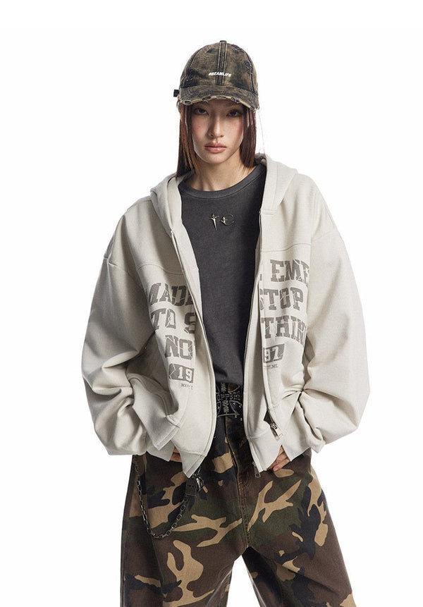 Motivational Zip-Up Sweatshirt